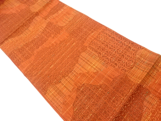 JAPANESE NAGOYA OBI / CHIKUZEN HAKATA / WOVEN RHOMBUS